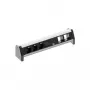 Desk 1, 3 AC outlets, 230 V, 16 A, black, aluminium, 450 mm