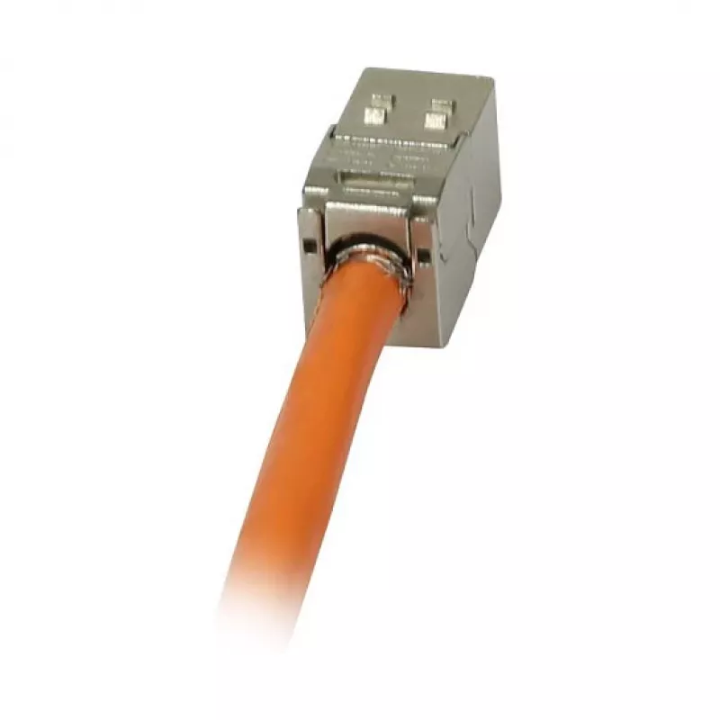 Synergy 21 Keystone Module TP Socket RJ45 CAT6A 500MHz Short with Cable Clamp - Cable - Digital/Data