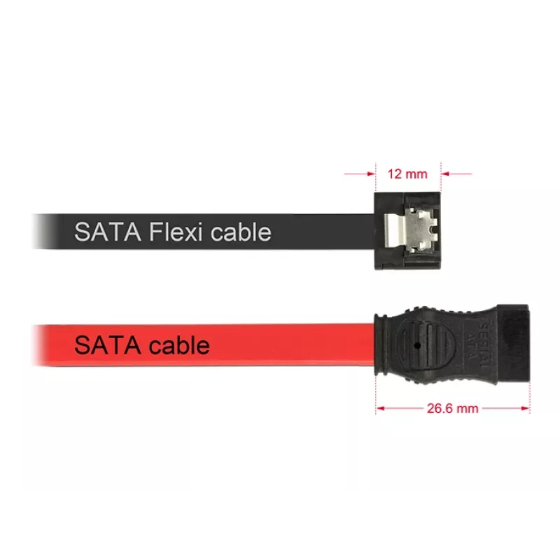 SATA Cable DeLOCK 0.2m 2xSATAIII Black