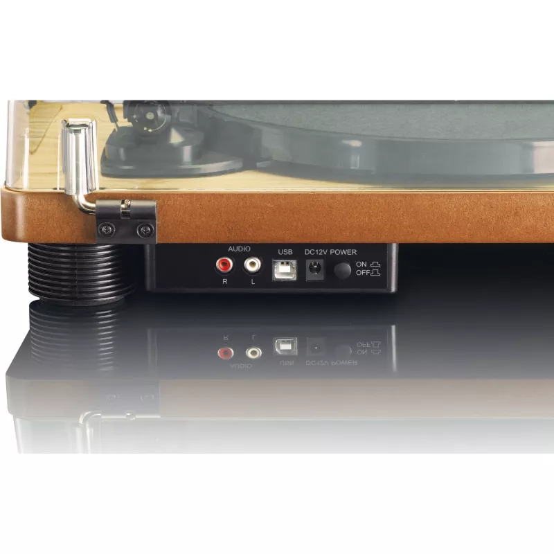 Lenco LS-50 record player w. loudspeaker wood