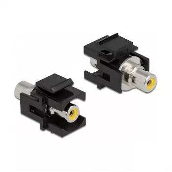 Keystone module DeLOCK 86740 Flat Black RCA
