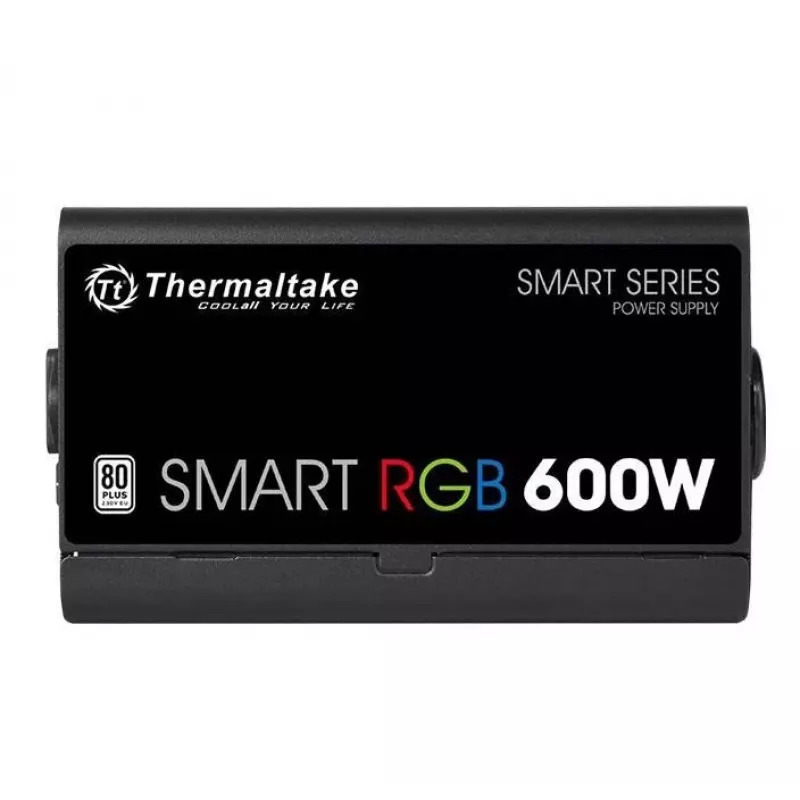 Thermaltake SMART RGB PS-SPR-0600NHSAWE-1 - Power Supply (Internal) - ATX12V 2.3 - 80 PLUS - AC 230 V - 600 Watt - active PFC - Black