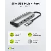 Goobay Slim 4-Port USB-Hub USB-C auf 10 Gbit/s - -Plug> 4x (76565)