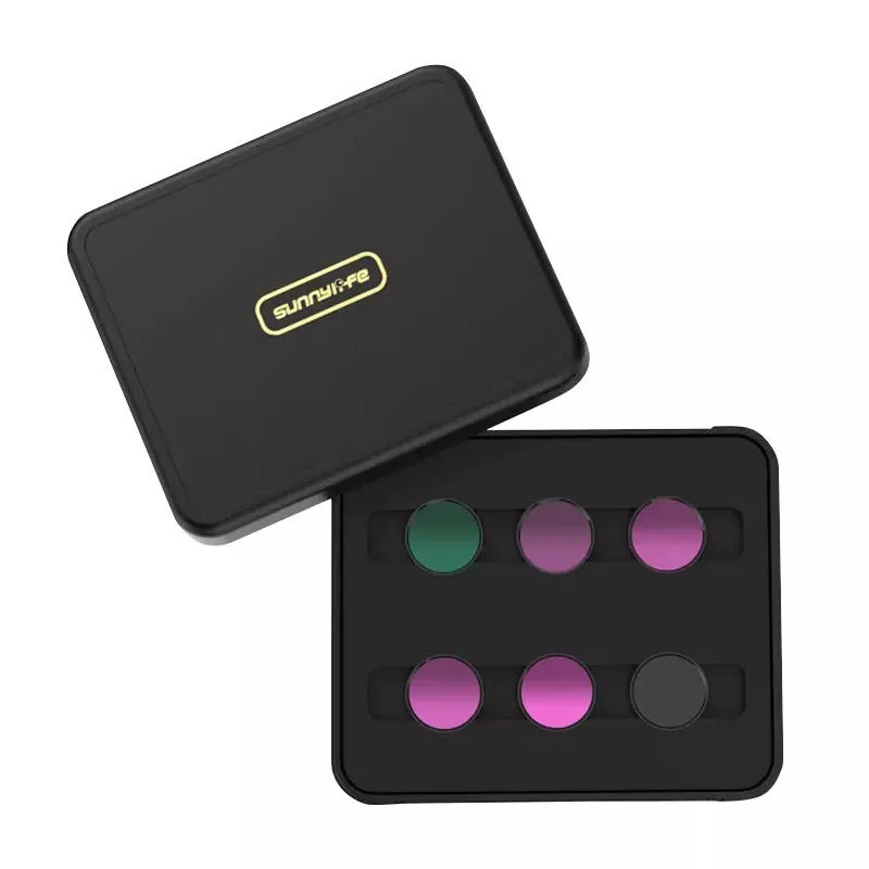 Set of 6 Sunnylife filters for Insta360 GO 3/2 — MCUV, CPL, ND4, ND8, ND16, ND32
