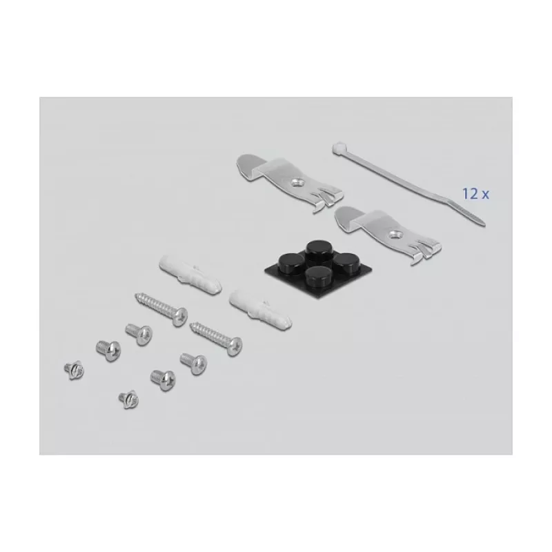 Patch Panel DeLOCK Keystone 12 Port Black
