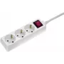 Power strip AS Schwabe 11361 — white Schuko socket with switch, 1 pc