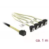 SCSI cable DeLOCK 85685 Black Yellow 1 m 1 x Mini SAS HD SFF-8643 4 x SATA 7 pin