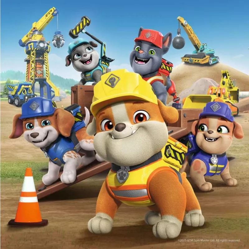 Children's puzzle set Ravensburger Rubble & Crew work vehicles — 3 puzzles × 49 pieces