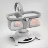 Cradle / Rocking Cradle Lionelo Bella Set Grey Concrete – infant bed with rocking function