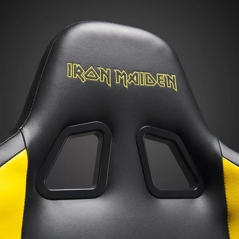 SUBSONIC Subsonic Pro Iron Maiden Killers Gaming Chair — Ergonomic High-Back PU Leather, Adjustable Height, 2D Armrests, Recline to 180°, 120 kg Capacity, Black with Red Accents