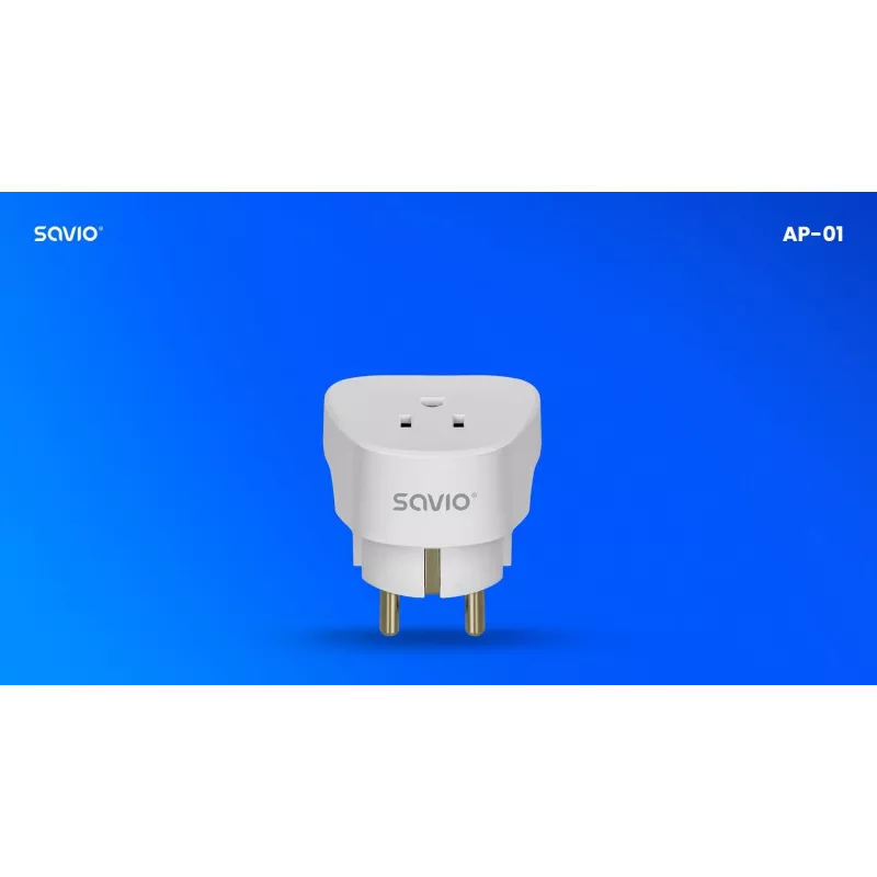 SAVIO AP-01 Travel Adapter, US socket – EU plug