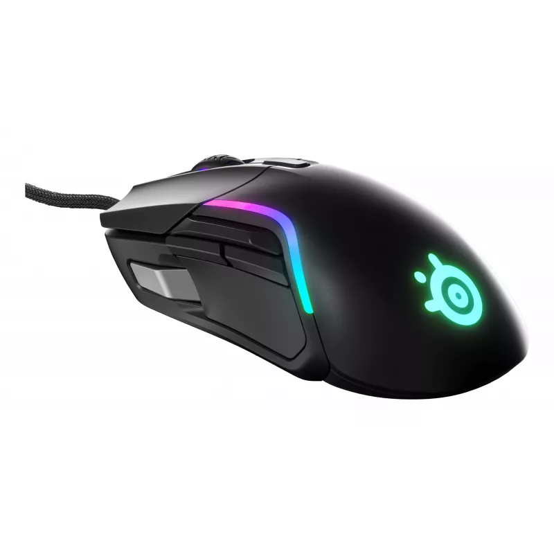 Gaming mouse STEELSERIES Rival 5 — right-hand, TrueMove Air sensor, 18,000 DPI, 9 programmable buttons, USB Type-A, IP54