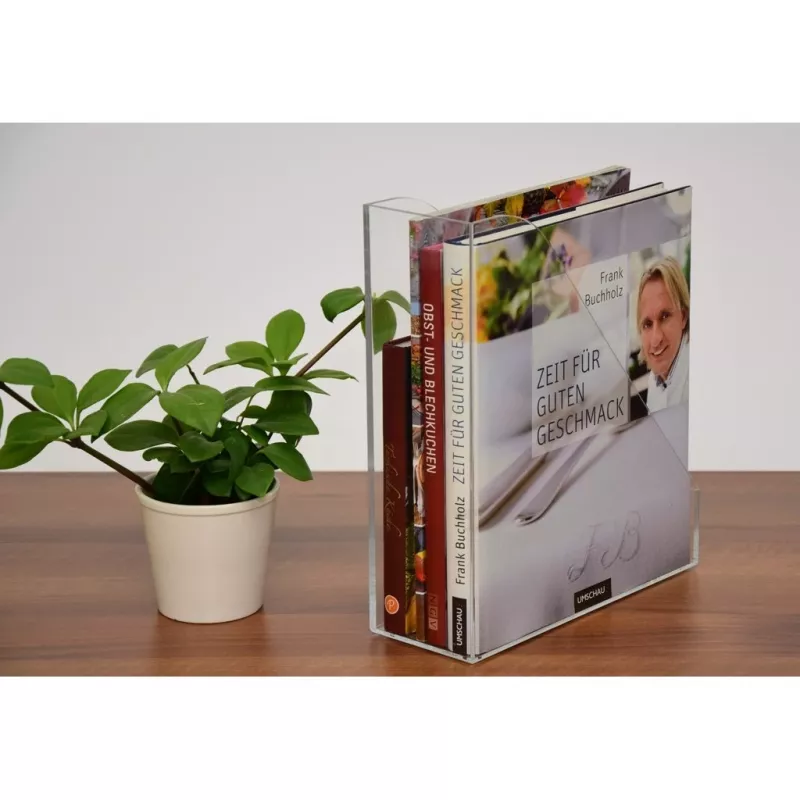 MAUL acrylic Magazine Holder A4, Clear, Thickness: 3,8 mm Dimensions: (B)98 x (T)263 x (H)307 mm (19510-05)