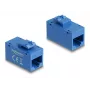 Keystone module DELOCK 90642 — flat RJ-45 insert, blue, 16.2×30×20.5 mm