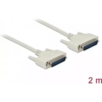 Serial cable DELOCK 84231, D-Sub 25 Pin to D-Sub 25 Pin, beige, 2 m