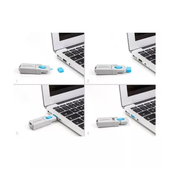 USB Type-A Port Blocker DeLOCK 20947 10 Ports Blue