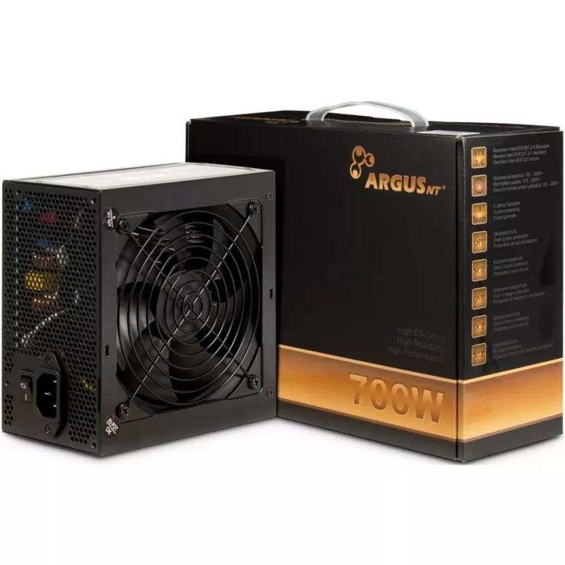 INTER-TECH ArgusNT BPS-700 Power Supply 120mm Fan Active PFC 6xSATA 4x PCI-E 6+2 2x 4+4pin 80+ Bronze 230V EU (88882179)