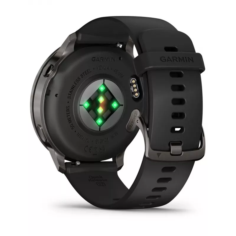Smartwatch GARMIN Venu 4 1.4 inch AMOLED GPS Black, 45 mm case, 8 GB, 12-day battery, 5 ATM