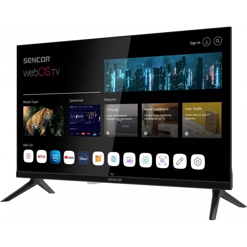 24 inch LED Smart Display television SENCOR SLE 24S830MB — HD resolution, Energy class E