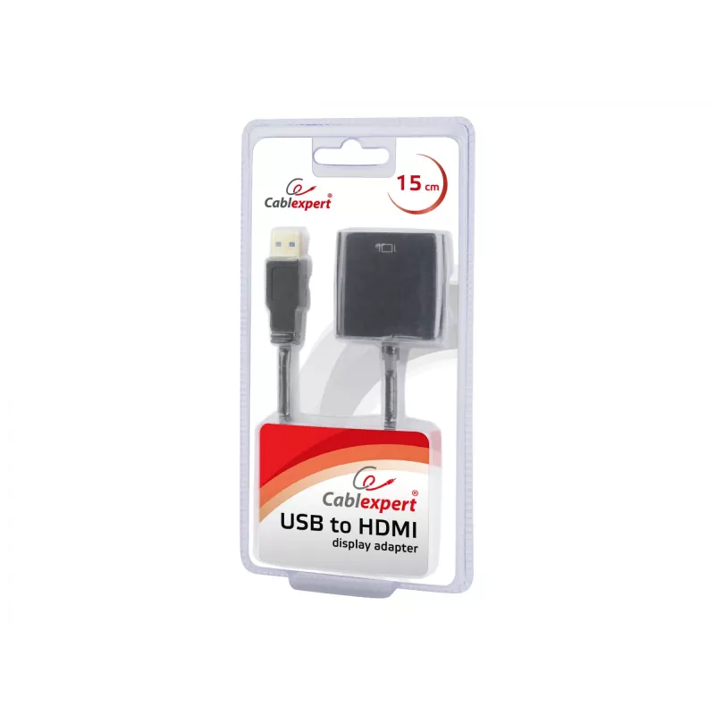 USB graphics adapter GEMBIRD A-USB3-HDMI-02, HDMI output, up to 1920x1080, black, 36 g