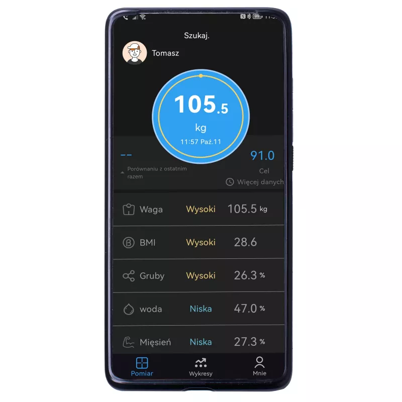 Bathroom scale Adler AD 8187 — max weight 180 kg, accuracy 100 g, BMI measurement, white