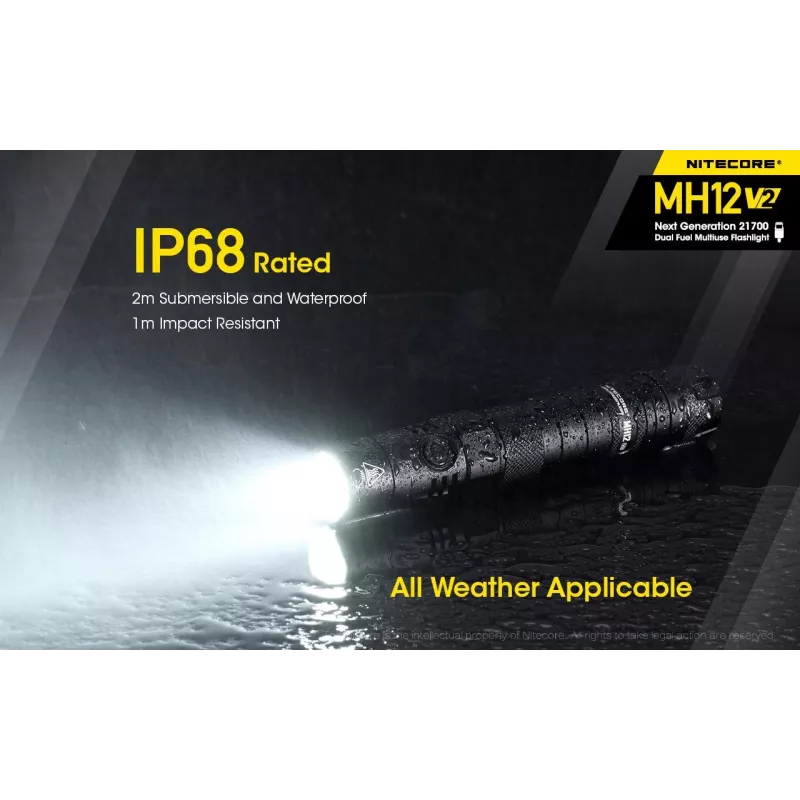 Hand flashlight Nitecore MH12 V2 Black