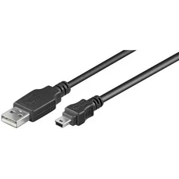 Goobay USB 2.0 Hi-Speed Cable 1 m, Black, 1 m - USB 2.0-Plug (Type A) > USB 2.0 Mini-Plug (Type B, 5-Pin) (45740)