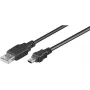 Goobay USB 2.0 Hi-Speed Cable 1 m, Black, 1 m - USB 2.0-Plug (Type A) > USB 2.0 Mini-Plug (Type B, 5-Pin) (45740)