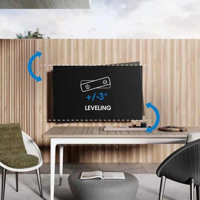 Manhattan Outdoor Wall Mount for TV & Monitors (Full Motion), For screens 37 inch to 65 inch, VESA compatibility: all between 200x200mm to 600x400mm - check the dimensions of the four mounting holes on back of screen to ensure it fits, Max 50kg, Weatherproof, Bracket