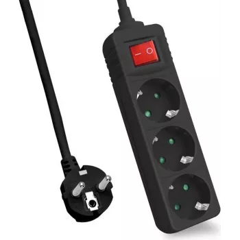 Power Extension Helos 262804 3m 3 AC Outlet Indoor Black