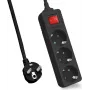 Power Extension Helos 262804 3m 3 AC Outlet Indoor Black