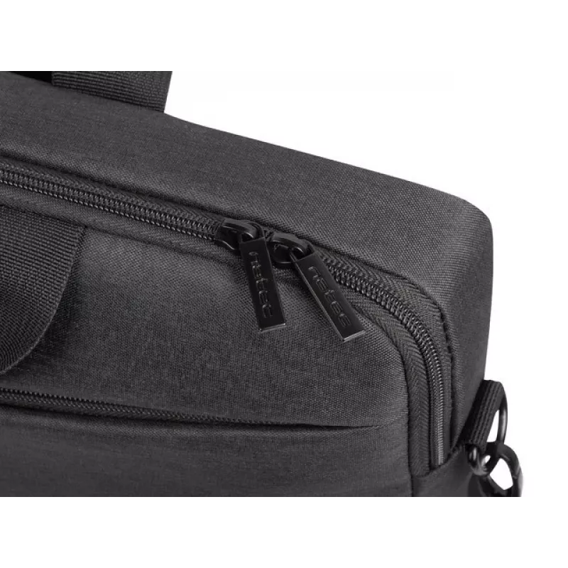 Briefcase NATEC Beira 39.6 cm (15.6 inch) — polyester, 1 main compartment, shoulder strap, black