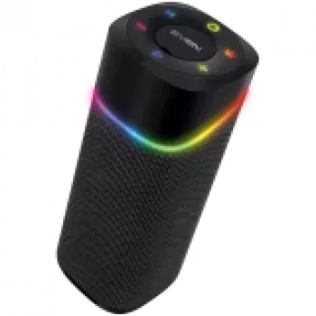 2.0 portable speaker SVEN PS-155, black, power output 2x5 W (RMS), TWS, Bluetooth, FM, USB, lithium battery