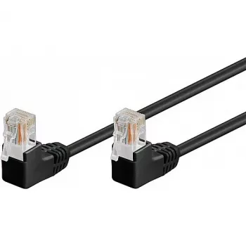 Wentronic 96090 Patch Cable, RJ-45 Male/Male, Cat5e, U/UTP, Black (96090)