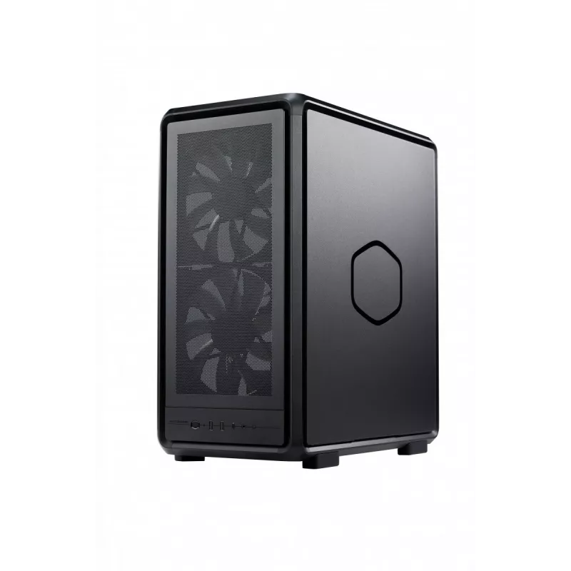 PC Midi Tower Cooler Master MasterFrame 500 Mesh — Black with Transparent Side, supports ATX/EATX, 2x200mm front, 1x120mm rear
