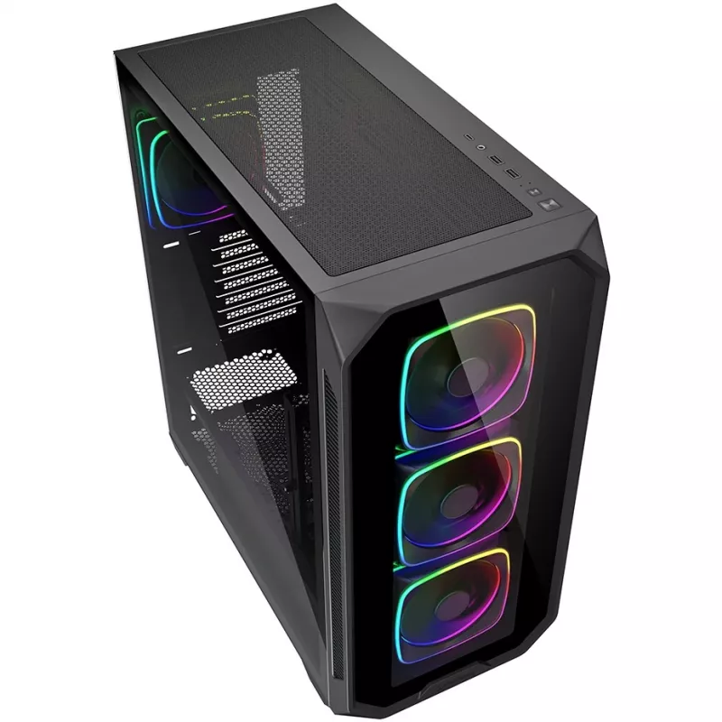 PC Case Sharkoon AK5G RGB Midi Tower Black