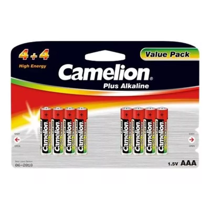 Alkaline AAA (LR03) batteries CAMELION 11044803 — pack of 8, single-use