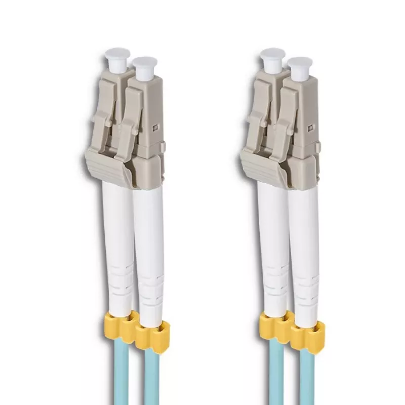 Qoltec - patch cable - LC/UPC Multimode (M) Pour LC/UPC Multimode (M) - 1 M - fibre optic - Duplex - 50 / 125 Microns - OM3 - halogen-free