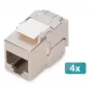 Digitus CAT 6A compact keystone module shielded tool-free mounting connection 4 pcs