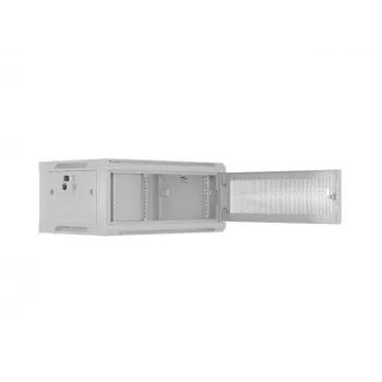 Lanberg WF01-6404-23S 19 inch 4U Wall-Mount Rack Cabinet 600x450 mm Grey Perforated Door Flat Pack