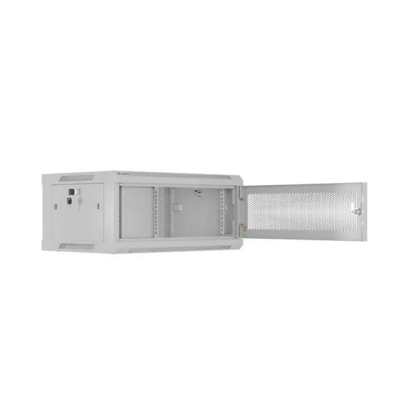 Lanberg WF01-6404-23S 19 inch 4U Wall-Mount Rack Cabinet 600x450 mm Grey Perforated Door Flat Pack