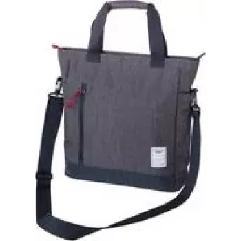 Handbag/shoulder bag TROIKA BBG52/GY, polyester, grey, 12 L, 400×100×350 mm, zipper closure, unisex
