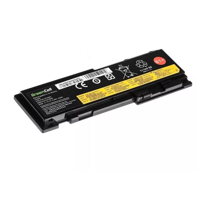 Battery Green Cell LE78 for Lenovo ThinkPad T420s T420si T430s, LiPo 3600 mAh, black