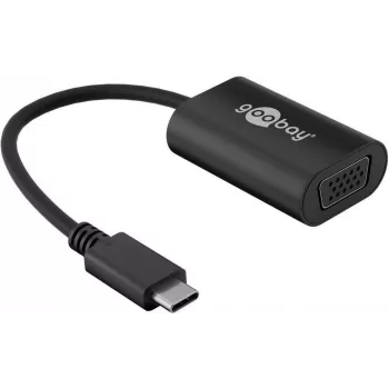 Wentronic goobay - Display-Adapter - USB-C (M) to HD-15 (VGA) (W) - 20cm - 1080p-Support - Black (38531)