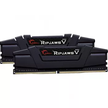 DIMM 16 GB DDR4-3200 (2x 8 GB) Dual-Kit, Arbeitsspeicher grau, F4-3200C16D-16GVGB, Ripjaws V, INTEL XMP