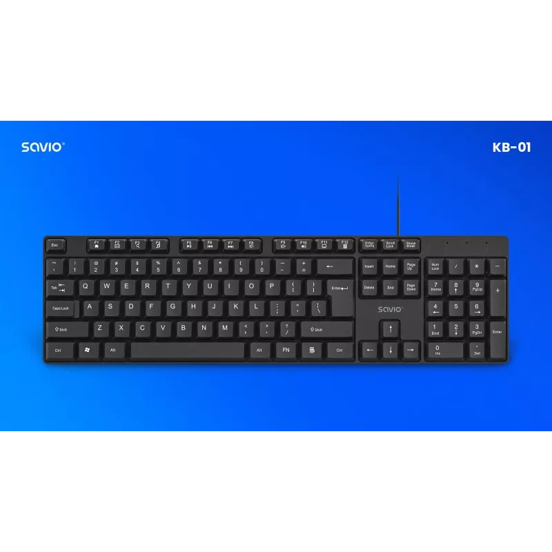 Savio KB-01 keyboard Home/Office USB QWERTY US English Black