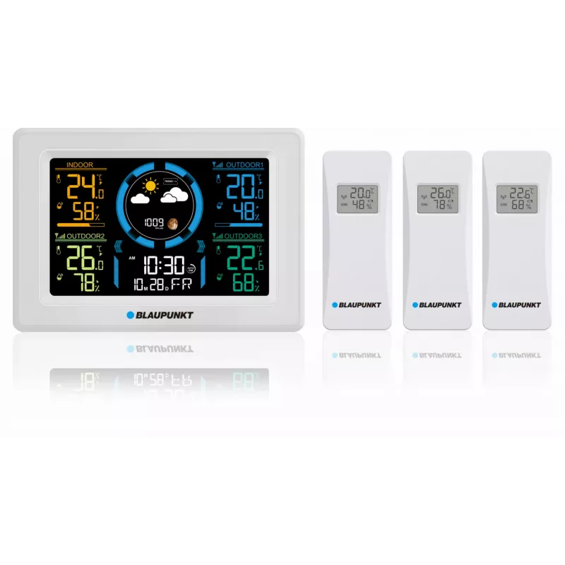 Weather station BLAUPUNKT WS40WH wireless indoor/outdoor temperature and humidity monitor