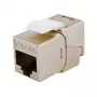 Shielded Cat.6A Slim Keystone Jack, EQUIP 767223, Toolfree, RJ-45, Flat, Silver, 8 pcs
