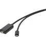 Renkforce USB / Mini-DisplayPort Connection Cable [1x USB-C™ Plug - 1x Mini-DisplayPort Plug] 5 m Black (RF-3421684)