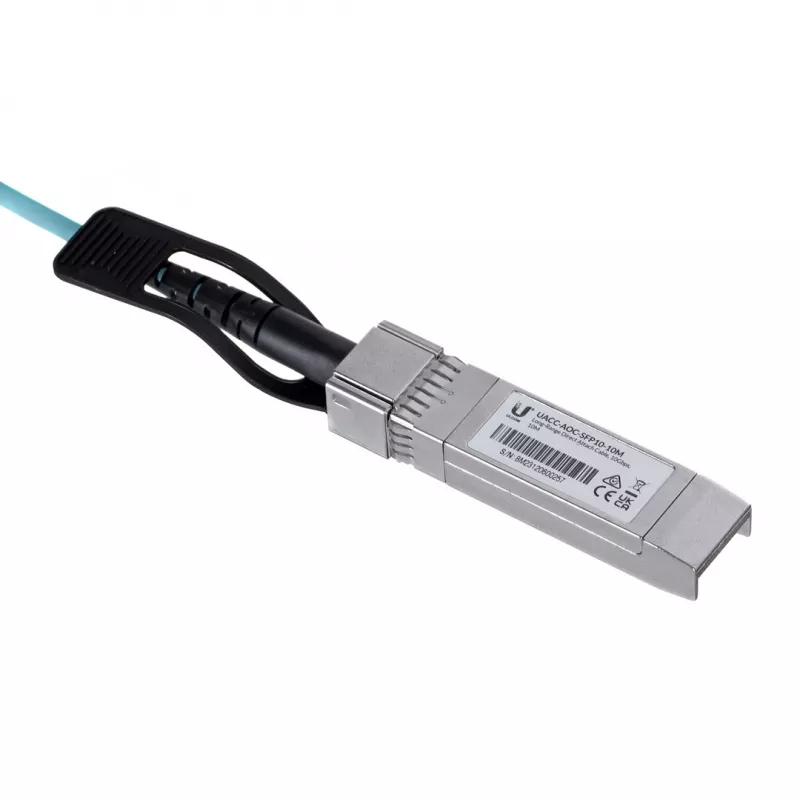 Fibre optic/AOC cable UBIQUITI UACC-AOC-SFP10-5M SFP+ to SFP+, 10 Gbit/s, 5 m, 850 nm, PVC jacket, aquamarine